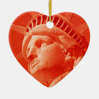Ornement En Céramique Statue rouge de la Liberté