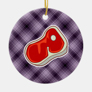 Ornement En Céramique Steak de boucher pourpre