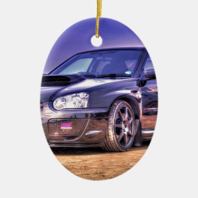 Ornement En Céramique STi noir de Subaru Impreza WRX (Devant)