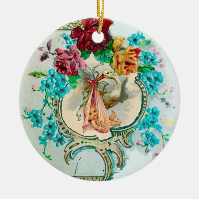 Ornement En Céramique STORE BABY SHOWER 2 MONOGRAM Red Ruby (Devant)