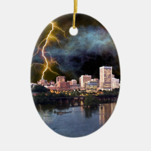 Ornement en céramique Stormy Richmond Skyline