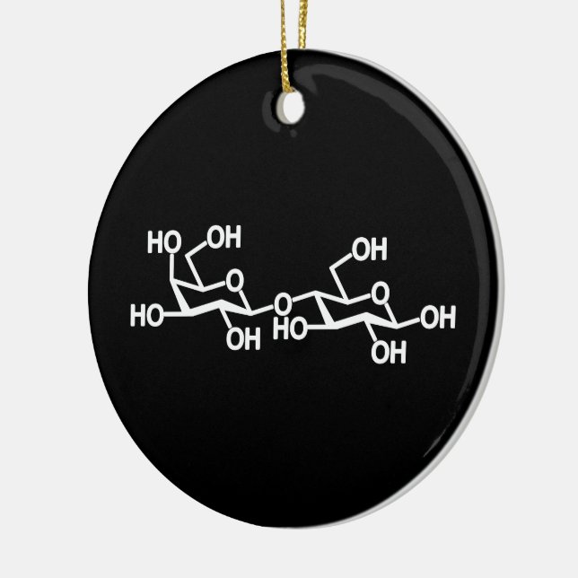 Ornement En Céramique Structure du lait lactose (Gauche)