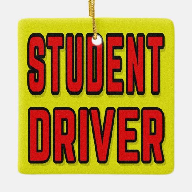 Ornement En Céramique Student Driver (Devant)