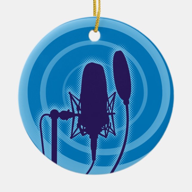 Ornement En Céramique Studio microphone (Devant)