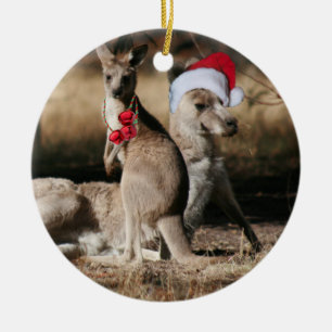 Ornement En Céramique Style australien de Noël Kangaroos