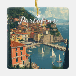 Ornement En Céramique Style Vintage Portofino Gênes Italie