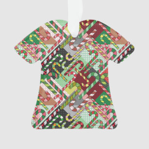 Ornement en céramique sucre de canne Motif