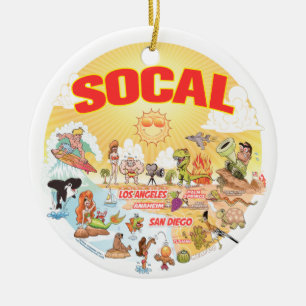 Ornement en céramique Sunny California