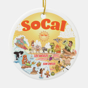 Ornement en céramique Sunny California