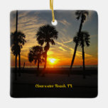 Ornement En Céramique Sunset de Clearwater Beach<br><div class="desc">coucher du soleil,  Clearwater Beach,  Floride.</div>