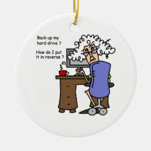 Ornement En Céramique Support d'unité de disque dur humoristique