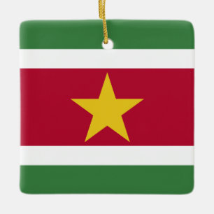 Ornement En Céramique Suriname Flag