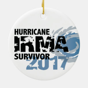 Ornement En Céramique Survivante la Floride 2017 d'Irma d'ouragan