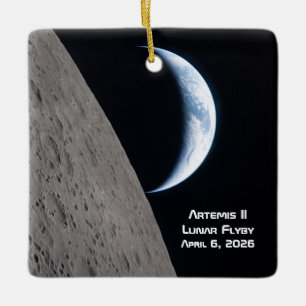 Ornement En Céramique Survol lunaire Artemis II