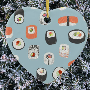 Ornement en céramique sushi mignon