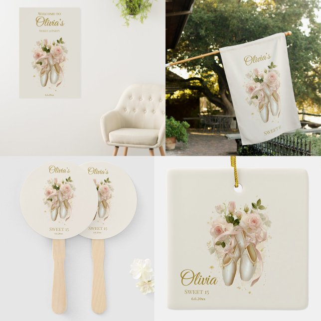 Ornement En Céramique Sweet Rosé Ballet Soirée, sur mesure (Créateur téléchargé)