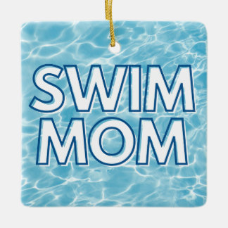 Ornement En Céramique Swim Mom Christmas Ornament