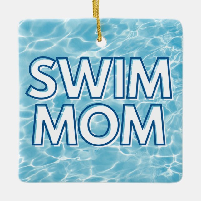Ornement En Céramique Swim Mom Christmas Ornament (Devant)