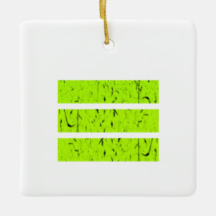 Ornement En Céramique Symbole cool 3 lignes Uniformité et harmonie col