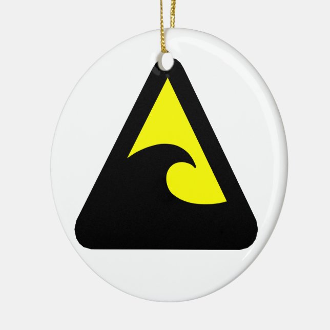 Ornement En Céramique Symbole de danger du tsunami (Gauche)