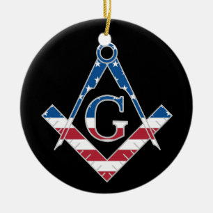 Ornement En Céramique Symbole Freemasonic des États-Unis
