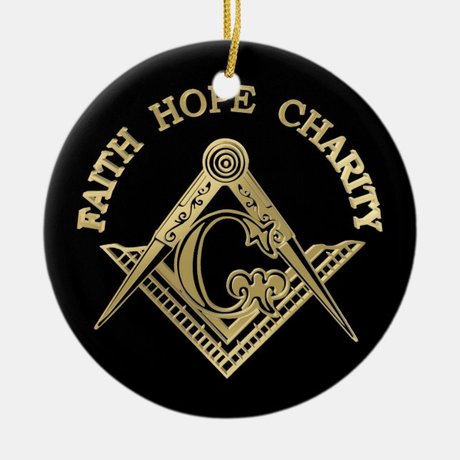 Ornement En Céramique Symbole maçonnique (Devant)