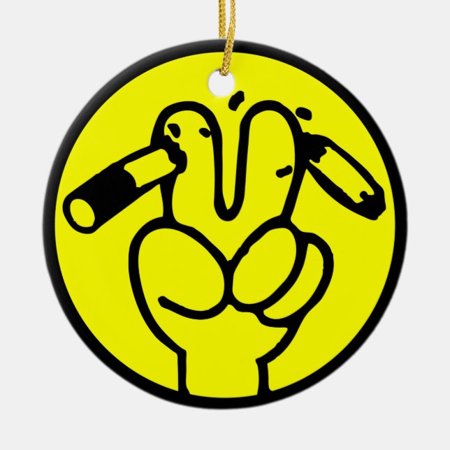 Ornement En Céramique Symbole thaïlandais ⚠ anti-tabac ⚠ (Devant)