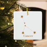 Ornement En Céramique SYMBOLE Zodiaque moderne Cancer de l'or | Eau de l<br><div class="desc">SYMBOLE Zodiaque moderne Cancer de l'or | Eau de l'élément</div>