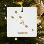 Ornement En Céramique SYMBOLE Zodiaque Moderne Taurus Or | Élément Terre<br><div class="desc">SYMBOLE Zodiaque Moderne Taurus Or | Élément Terre</div>