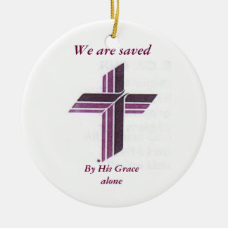 Ornement En Céramique Synode Sross, par sa seule grâce, nous sommes