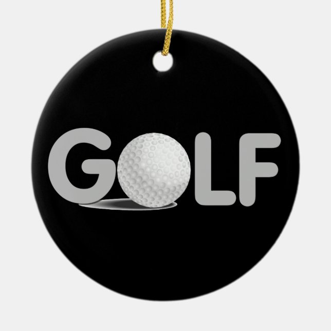 Ornement En Céramique T-shirts et cadeaux de GOLF (Devant)