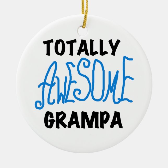 Ornement En Céramique T-shirts et cadeaux de Grampa bleu absolument géni (Devant)