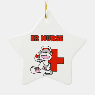 Ornement En Céramique T-shirts et cadeaux de l'infirmière de singe de ch