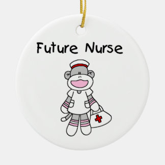 Ornement En Céramique T-shirts et cadeaux d'infirmière de singe de