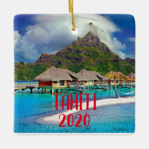 Ornement En Céramique Tahiti Vacation Christmas Ornament 