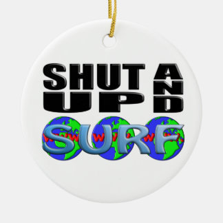 ORNEMENT EN CÉRAMIQUE TAIS-TOI ET SURFEZ (WWW.)