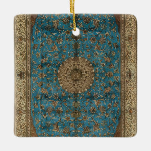 Ornement En Céramique Tapis kilim antique turc