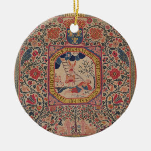 Ornement En Céramique Tapis tricoté à la main dépeignant le rêve de