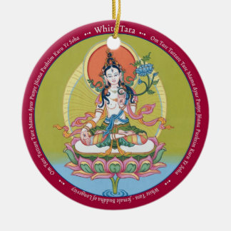 ORNEMENT EN CÉRAMIQUE - Tara blanc et fin de