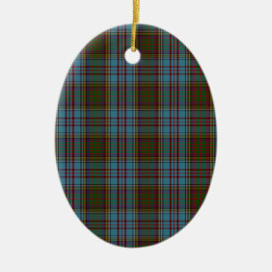 Ornement En Céramique Tartan de famille de clan d'Anderson