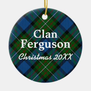Ornement En Céramique Tartan d'écossais de Ferguson de clan