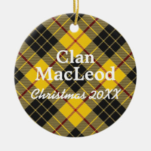 Ornement En Céramique Tartan d'écossais de MacLeod de clan
