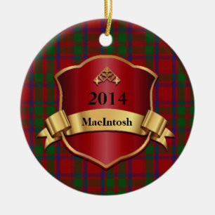 Ornement En Céramique Tartan MacIntosh Plaid