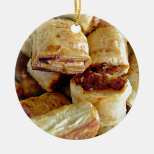Ornement En Céramique Tas des petits pains de saucisse
