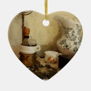 Ornement En Céramique Tasse à blaireau et miroir