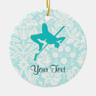 Ornement En Céramique Teal en hauteur