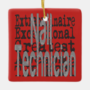 Ornement En Céramique Technicien Nail Extraordinaire