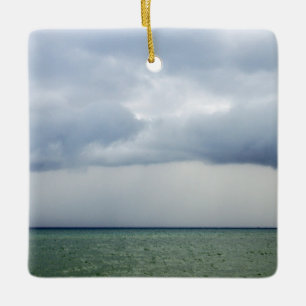Ornement En Céramique Tempête En Mer
