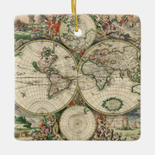 Ornement En Céramique Terrarum Orbis Tabula
