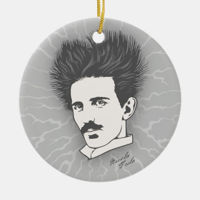 Ornement En Céramique Tesla statique (Devant)